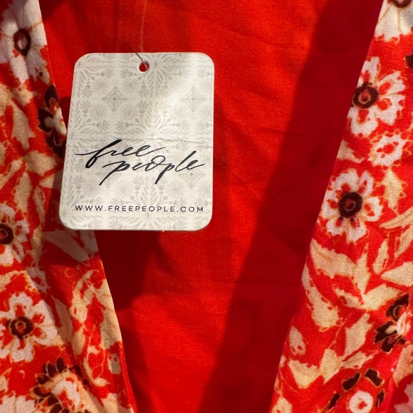 Free People Red and White Floral Mini Dress - Picture 5 of 8